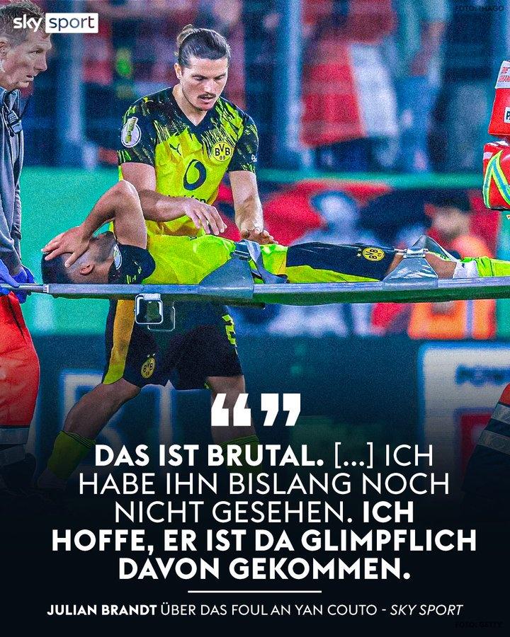 在多特蒙德, 被担架抬下